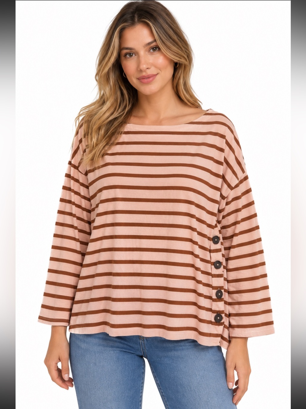 J.Jill Women’s Striped Cotton Long Sleeve Top – Size XL